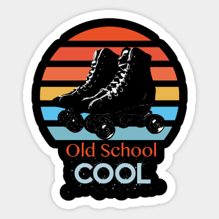 Old School Cool roller skates Sticker